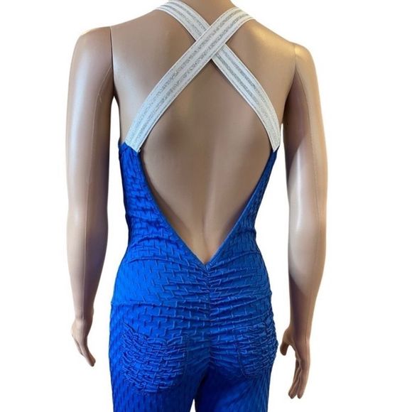 Brazilian LOVEFIT JUMPSUIT- NWOT IN ROYAL BLUE - Picture 11 of 14